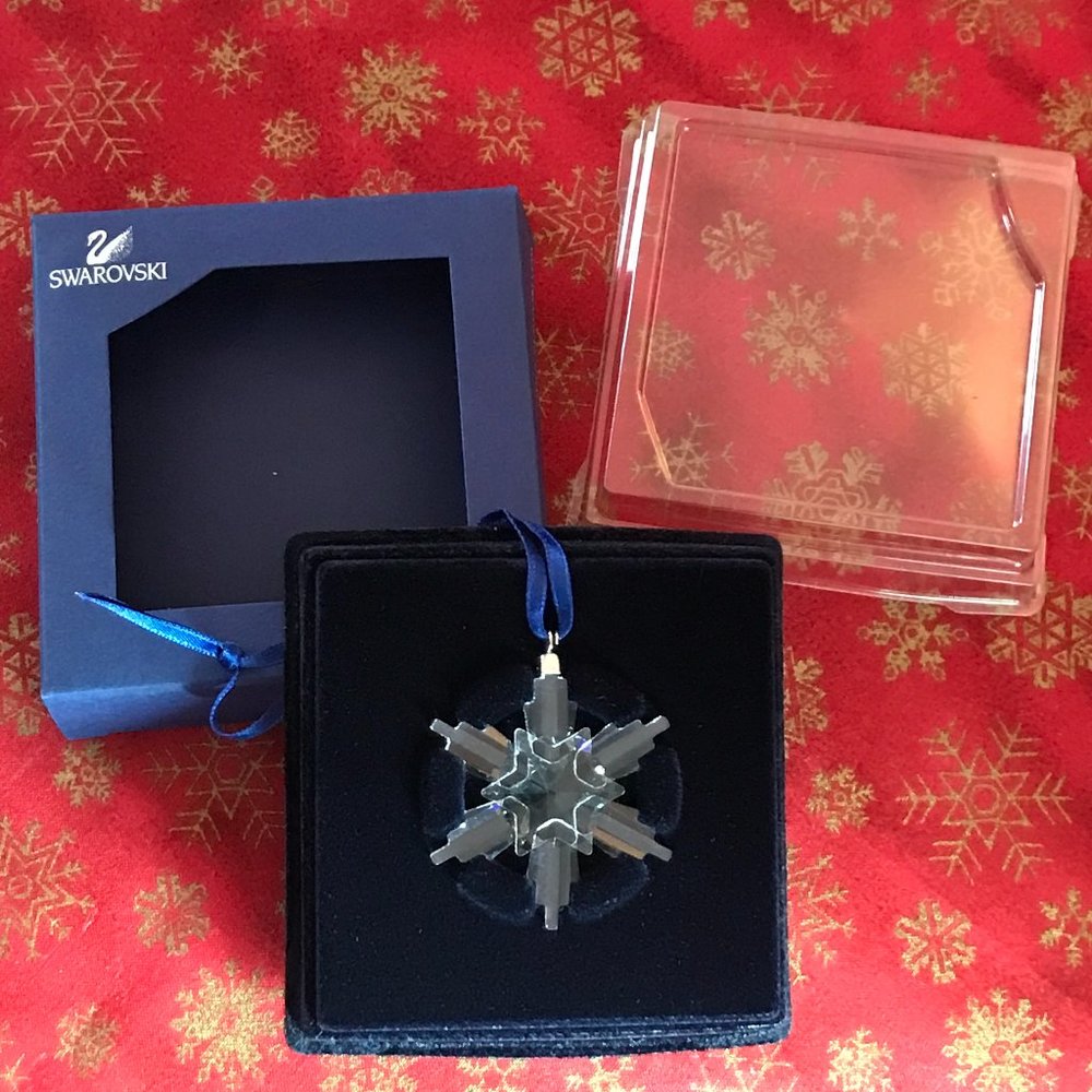 Swarovski Little Snowflake Clear Crystal Ornament In Box